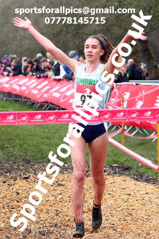 Senior girls, 2020 New Balance English Schools Champs., Sefton Park, Liverpool. Photo: David T. Hewitson/Sports for All Pics